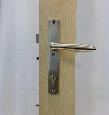 HOPPE MULTIPOINT LOCK HANDLESET, VERONA, M151/216N, SOLID BRASS - SATIN NICKEL, ACTIVE , 2094805